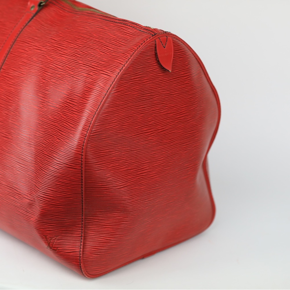 💯Authentic Keepall 50 Red Epi Leather Duffel Bag - Picture 3 of 7
